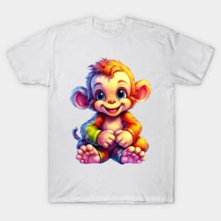 Rainbow Baby Monkey T-Shirt